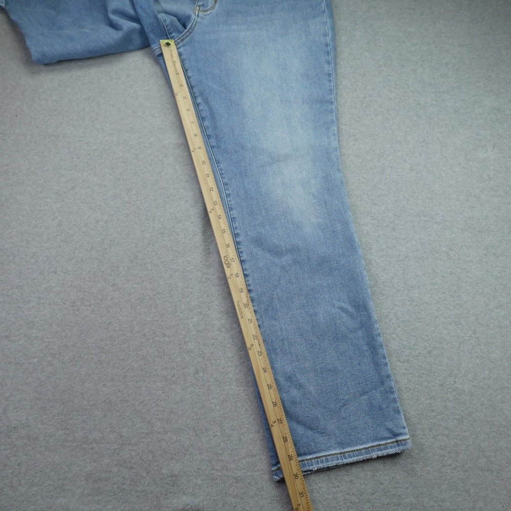 Judy Blue Jeans Womens 14W Light Wash Straight Fit Raw Hem Denim High Rise - Picture 6 of 14